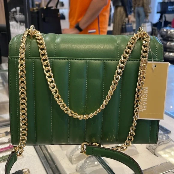 Michael Kors Whitney Medium Flap Chain Shoulder Bag 
Fern Green 
NWT - Picture 6 of 16